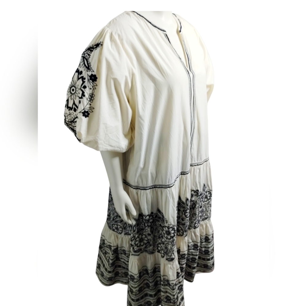 Roberta Roller Rabbit‎ Valonia Women's XL Embroidered Bohemian Cottagecore Dress